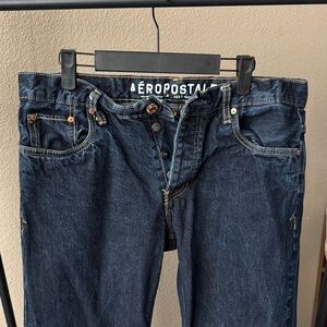 Aeropostale Men's Deep Blue Straight Jeans